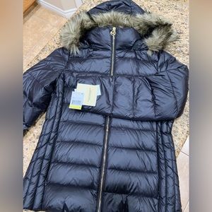 NWT Michael Kors - Faux Fur - Packable Down Jacket - Black - Size Medium